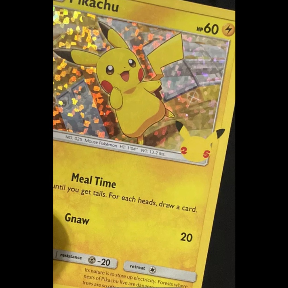 Pikachu Holo McDonalds 25th ANNIVERSARY CARD COLLECTION